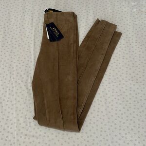 Polo Ralph Lauren Suede Lambskin Leggings NWT